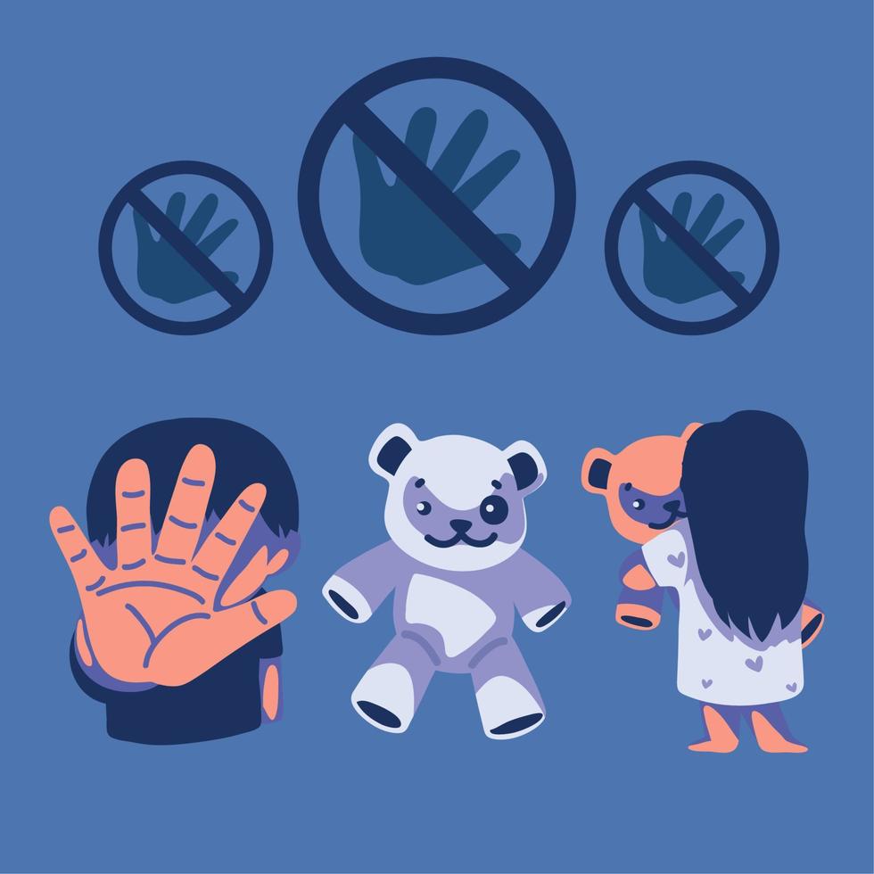 kids victims, child abuse vector