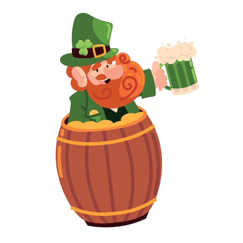 st patricks day leprechaun vector