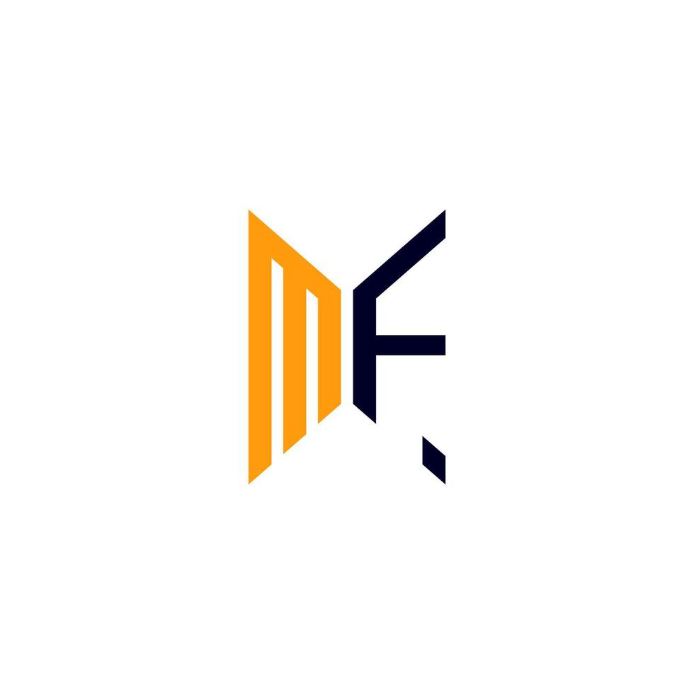 Diseño creativo del logotipo de la letra mf con gráfico vectorial, logotipo simple y moderno de mf. vector