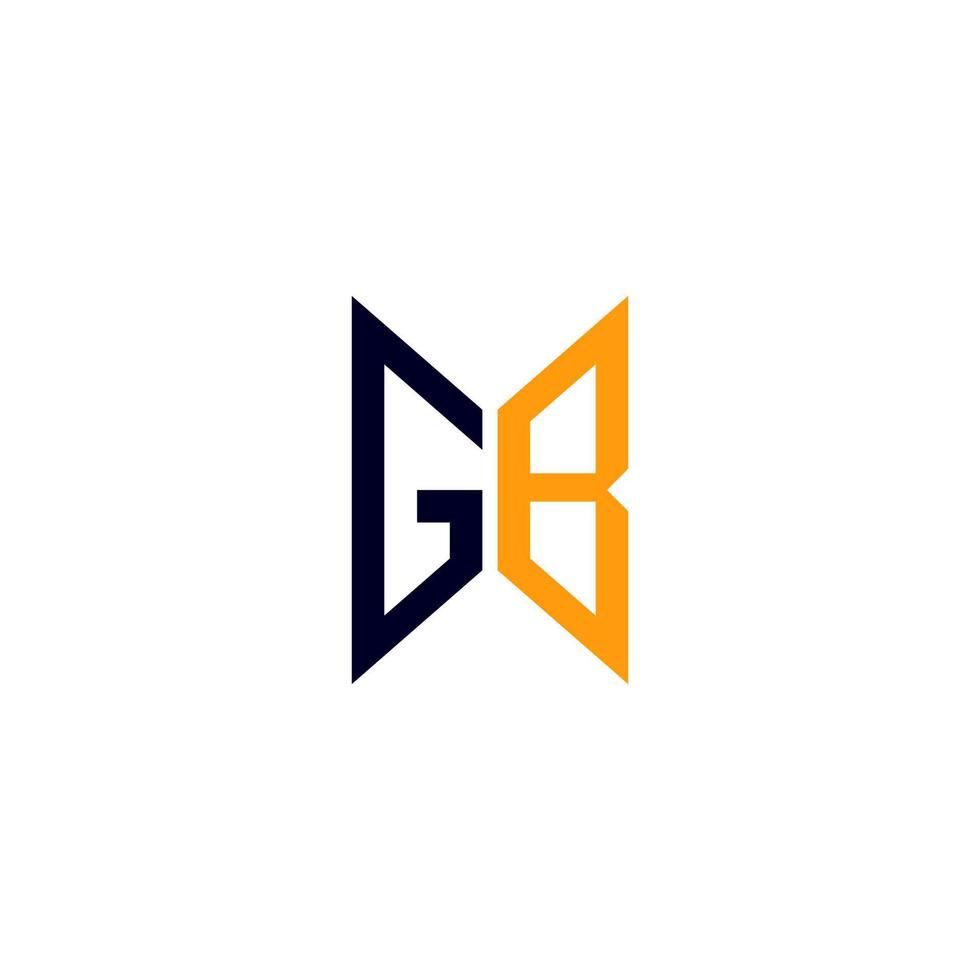 Diseño creativo del logotipo de la letra gb con gráfico vectorial, logotipo simple y moderno de gb. vector