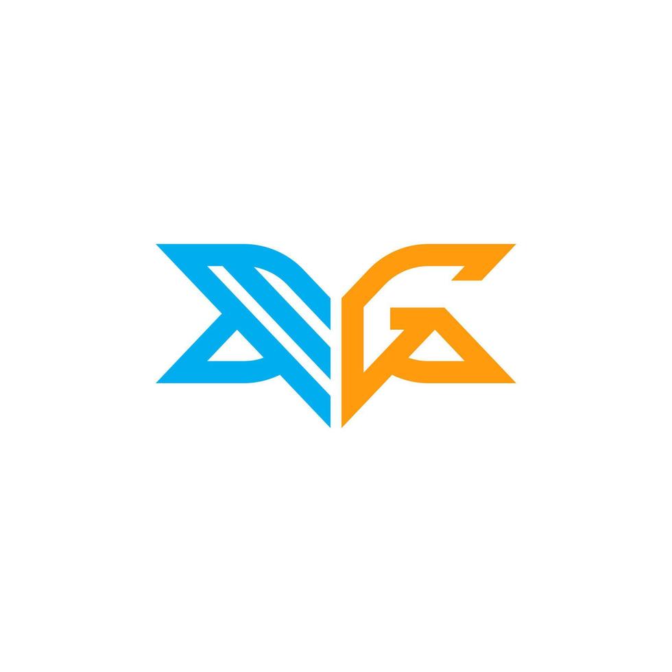 diseño creativo del logotipo de la letra mg con gráfico vectorial, logotipo simple y moderno de mg. vector