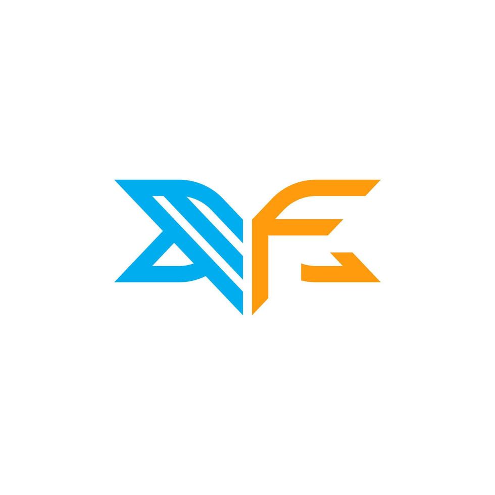 Diseño creativo del logotipo de la letra mf con gráfico vectorial, logotipo simple y moderno de mf. vector