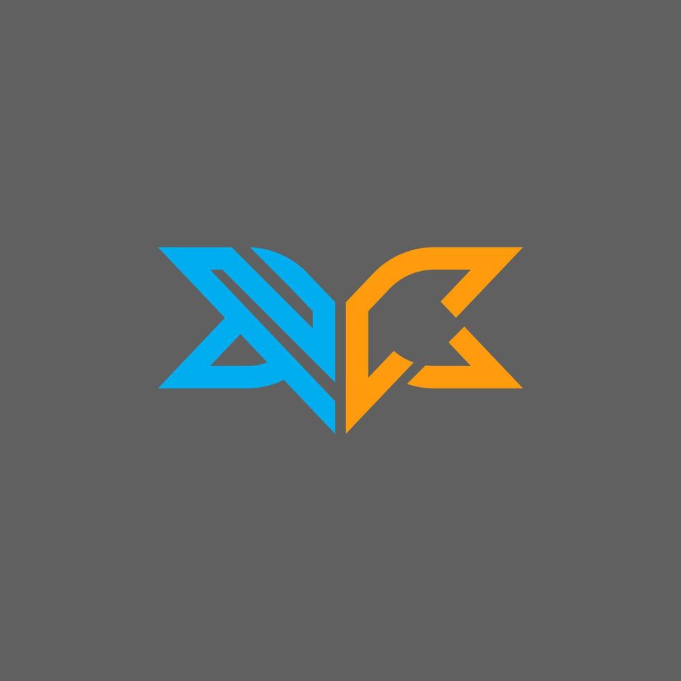 NC letter logo creative design with vector graphic, NC simple and modern logo.