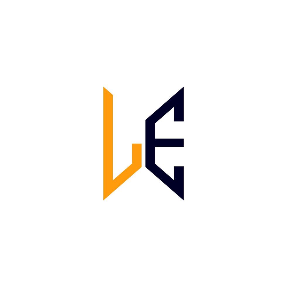 LE letter logo creative design with vector graphic, LE simple and modern logo.