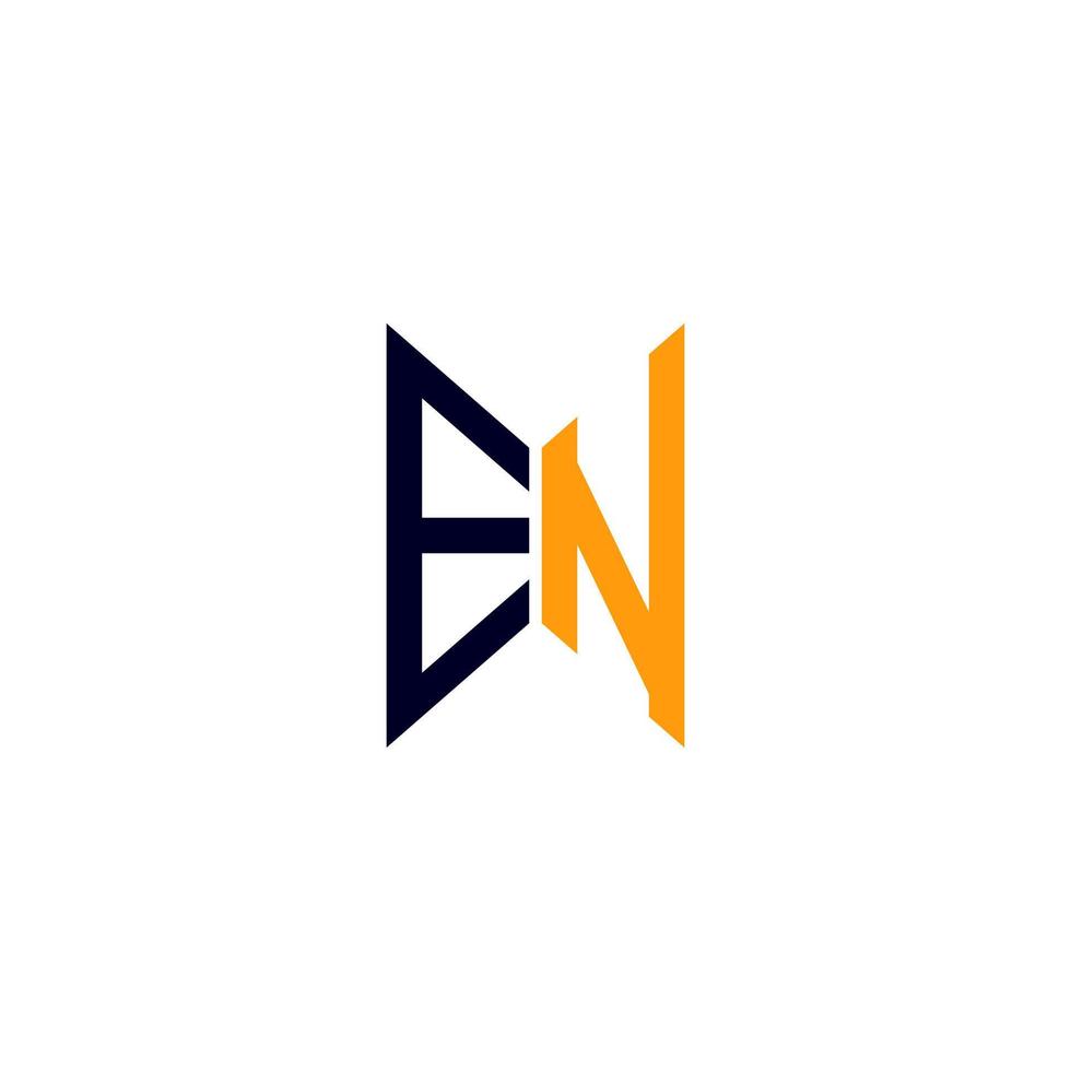 EN letter logo creative design with vector graphic, EN simple and modern logo.