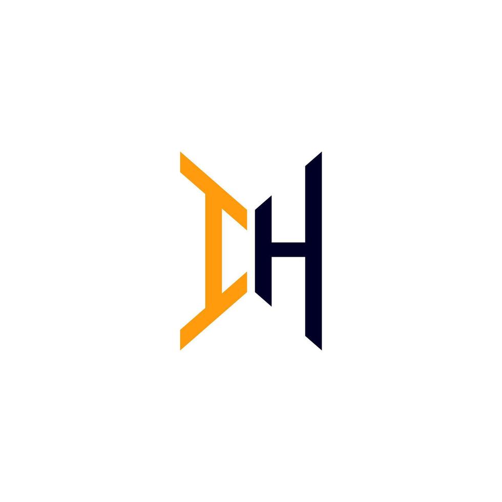 diseño creativo del logotipo de la letra ih con gráfico vectorial, logotipo simple y moderno ih. vector