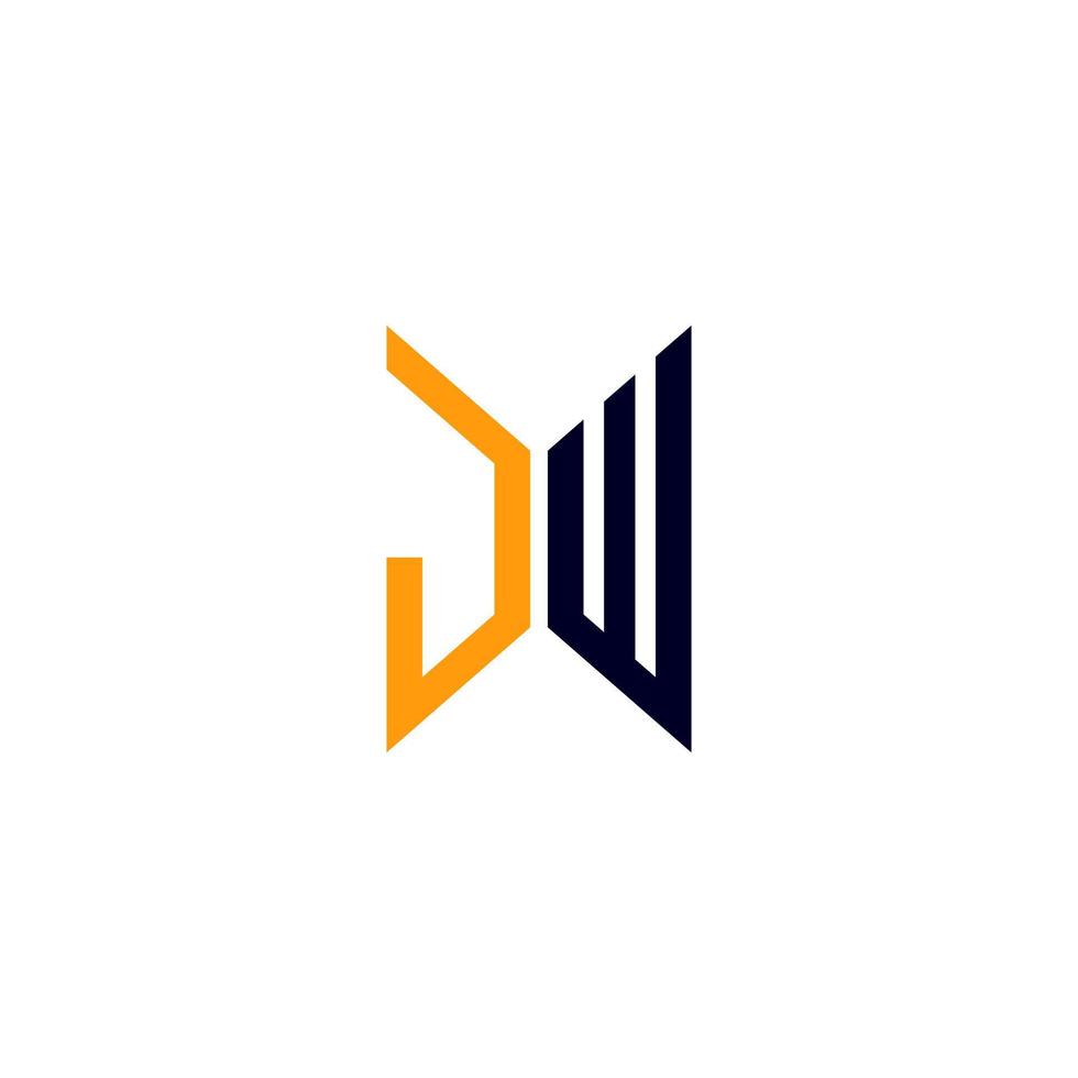 diseño creativo del logotipo de la letra jw con gráfico vectorial, logotipo simple y moderno de jw. vector