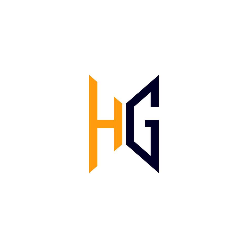 diseño creativo del logotipo de la letra hg con gráfico vectorial, logotipo simple y moderno de hg. vector