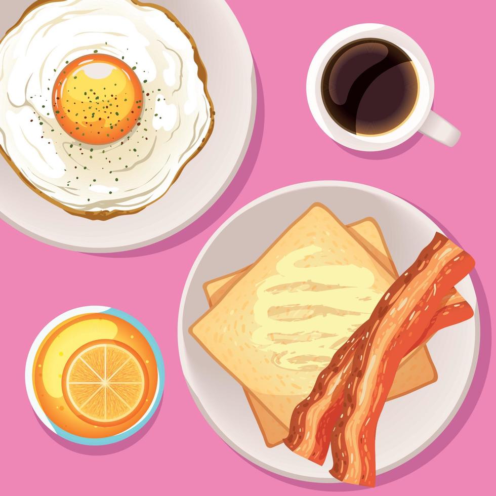 breakfast fresh food vector