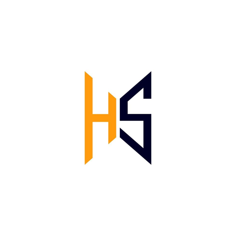 diseño creativo del logotipo de la letra hs con gráfico vectorial, logotipo simple y moderno de hs. vector