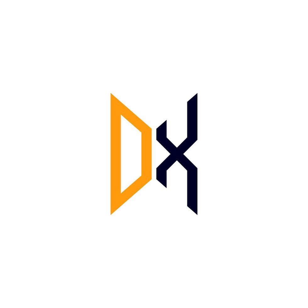 DX letter logo creative design with vector graphic, DX simple and modern logo.