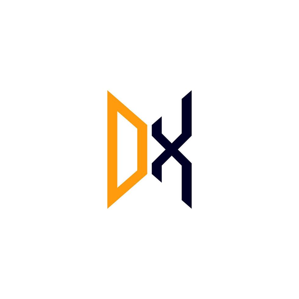 DX letter logo creative design with vector graphic, DX simple and modern logo.