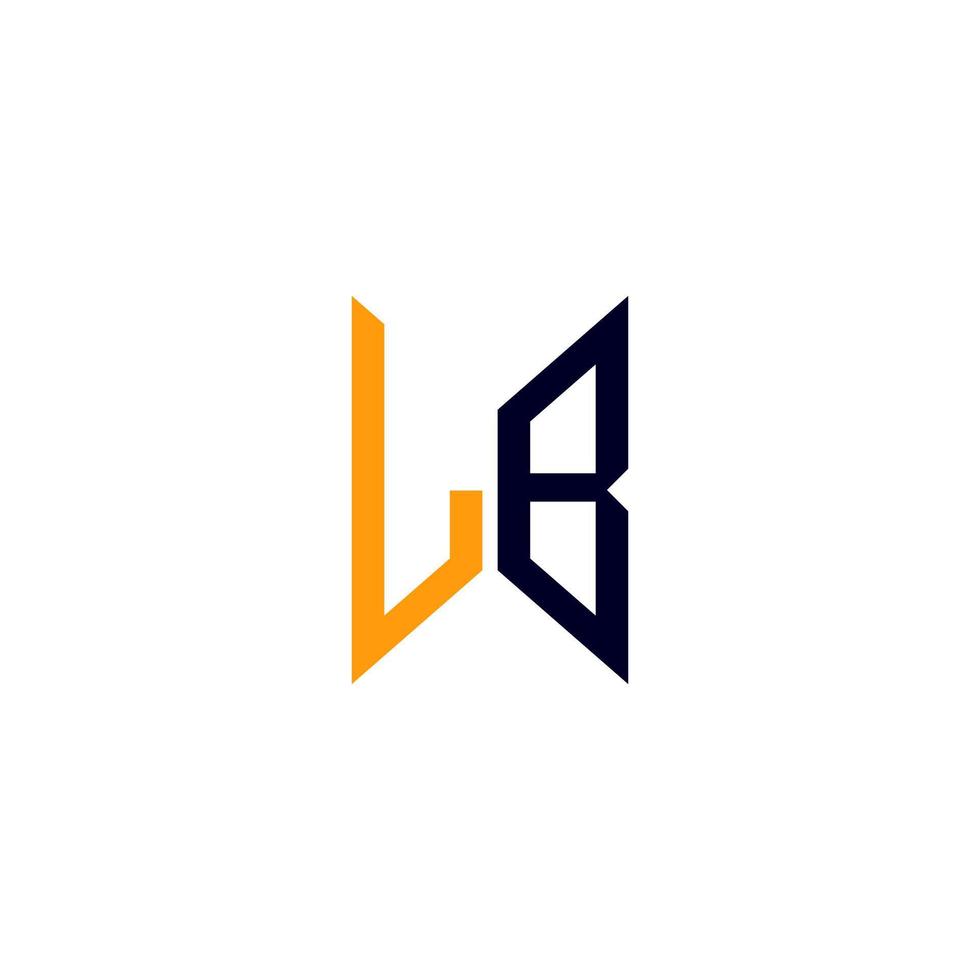 diseño creativo del logotipo de la letra lb con gráfico vectorial, logotipo simple y moderno de lb. vector