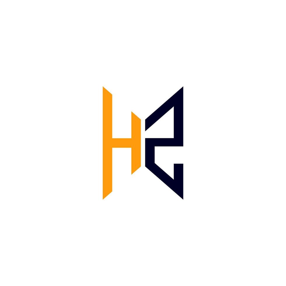 HZ letter logo creative design with vector graphic, HZ simple and modern logo.