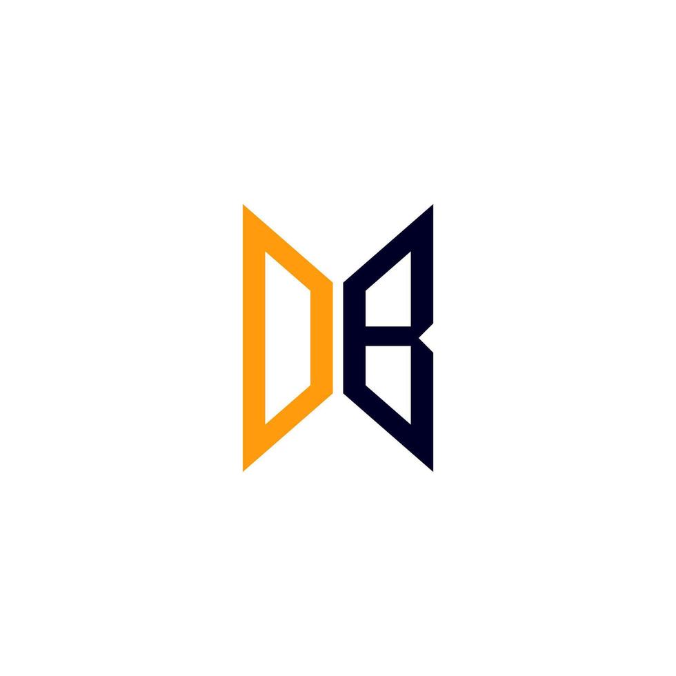 Diseño creativo del logotipo de la letra db con gráfico vectorial, logotipo simple y moderno de db. vector