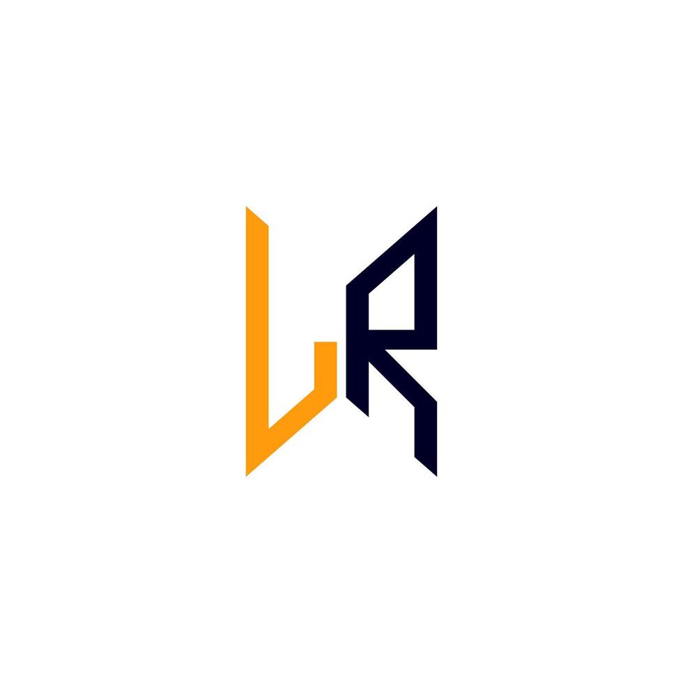 Diseño creativo del logotipo de la letra lr con gráfico vectorial, logotipo simple y moderno de lr. vector