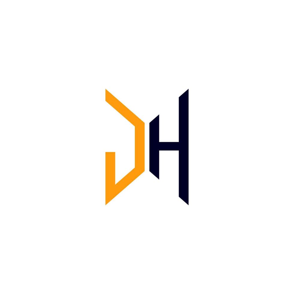 diseño creativo del logotipo de la letra jh con gráfico vectorial, logotipo sencillo y moderno jh. vector