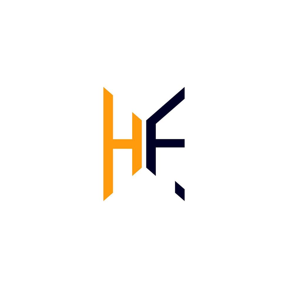 HF letter logo creative design with vector graphic, HF simple and modern logo.