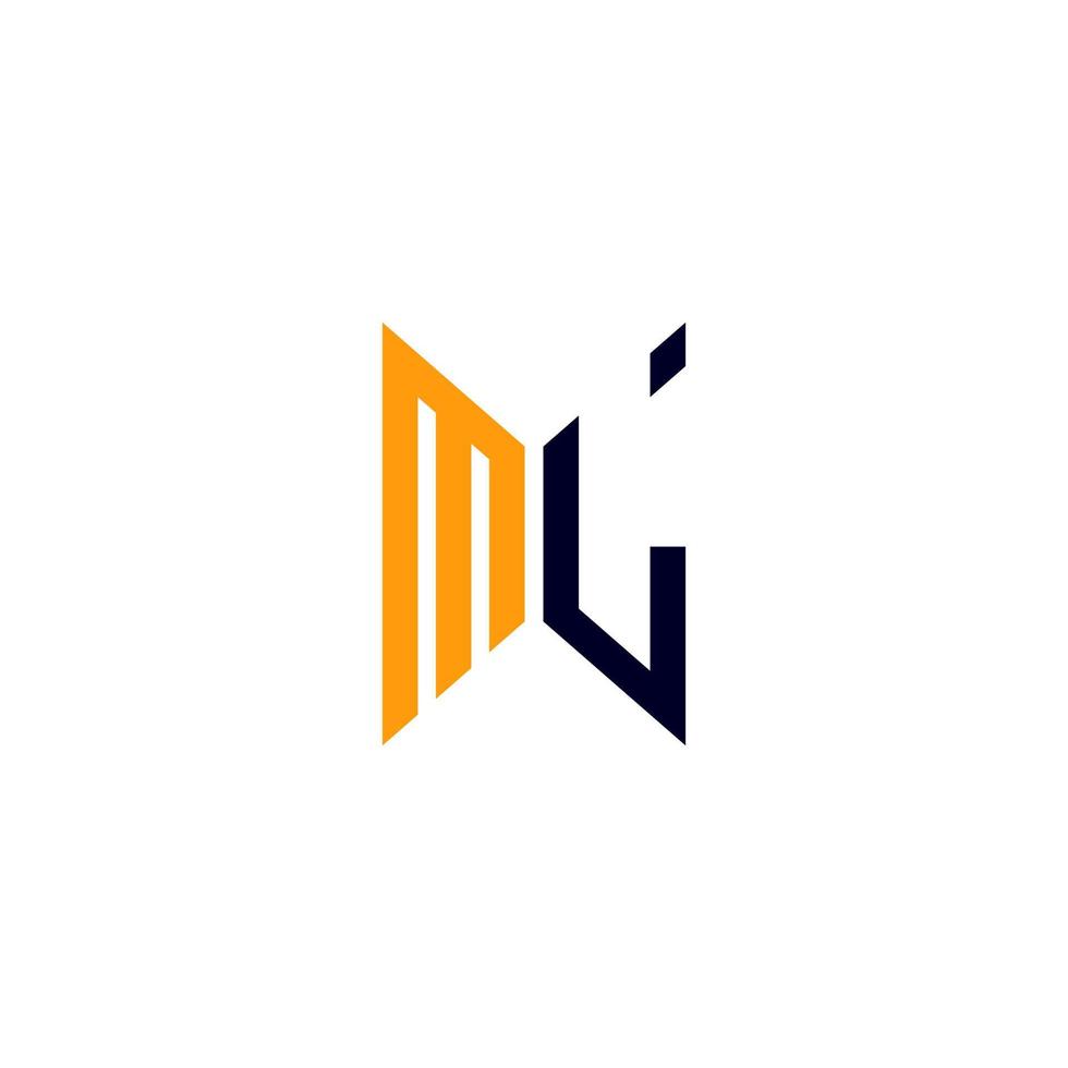 ML letter logo creative design with vector graphic, ML simple and modern logo.