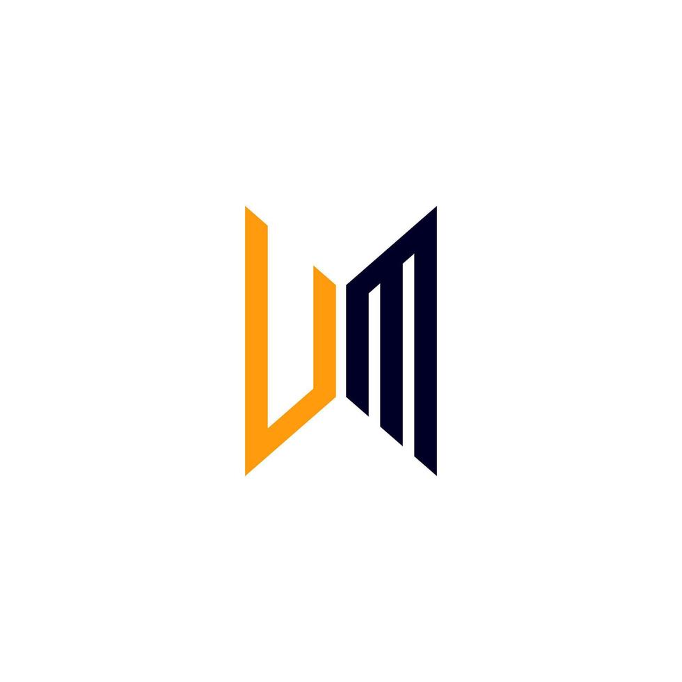 Diseño creativo del logotipo de la letra um con gráfico vectorial, logotipo simple y moderno de um. vector