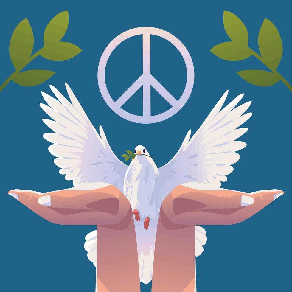 international day of peace emblems vector