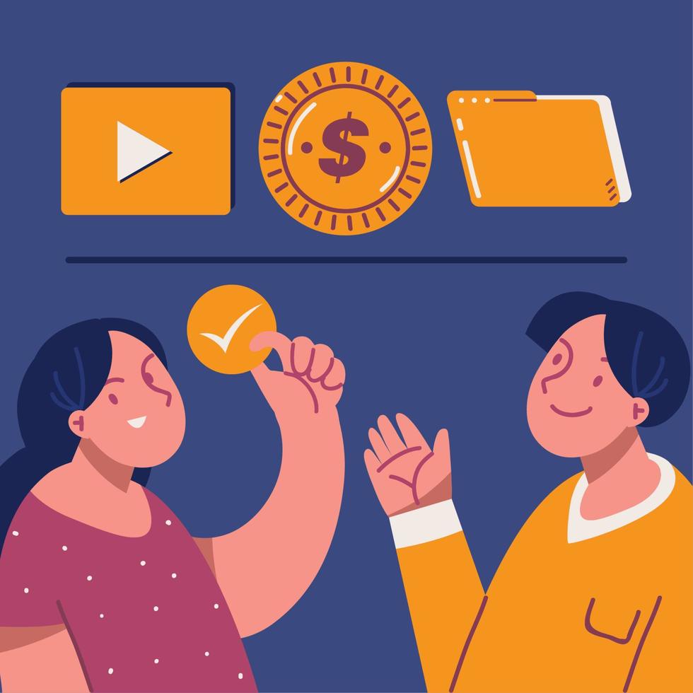 marketing money people vector