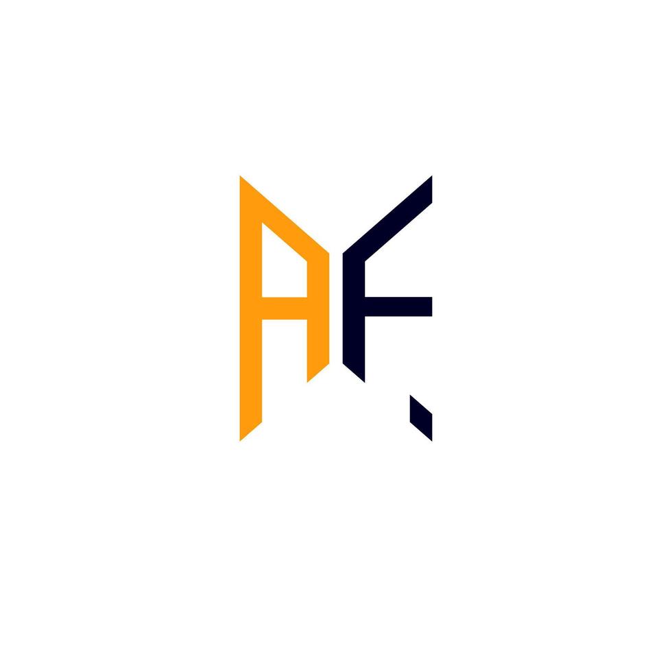 diseño creativo del logotipo de la letra af con gráfico vectorial, logotipo simple y moderno de af. vector