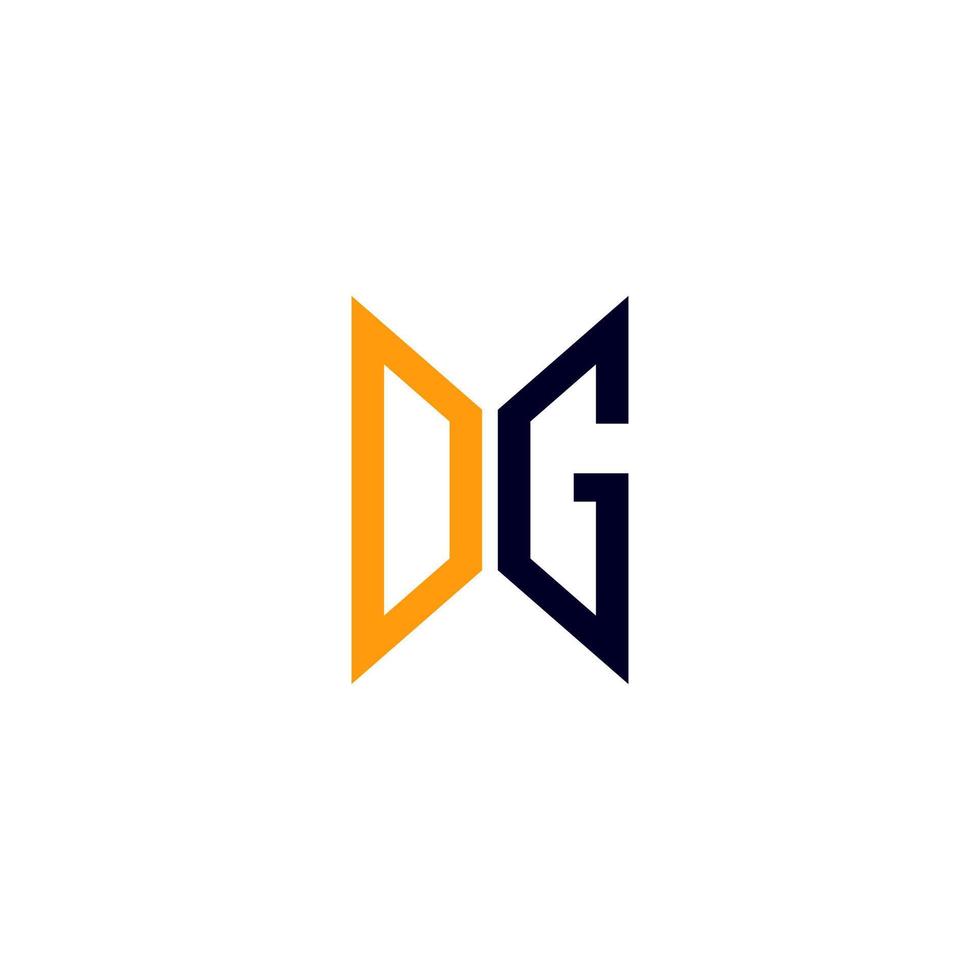 Diseño creativo del logotipo de la letra dg con gráfico vectorial, logotipo simple y moderno de dg. vector