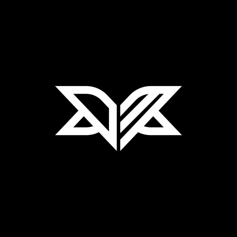 Diseño creativo del logotipo de la letra dm con gráfico vectorial, logotipo simple y moderno de dm. vector