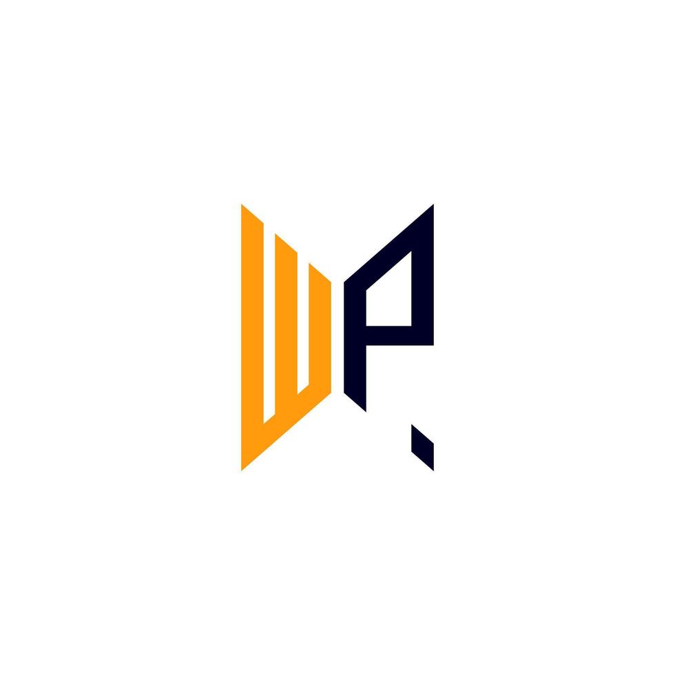 diseño creativo del logotipo de la letra wp con gráfico vectorial, logotipo simple y moderno de wp. vector