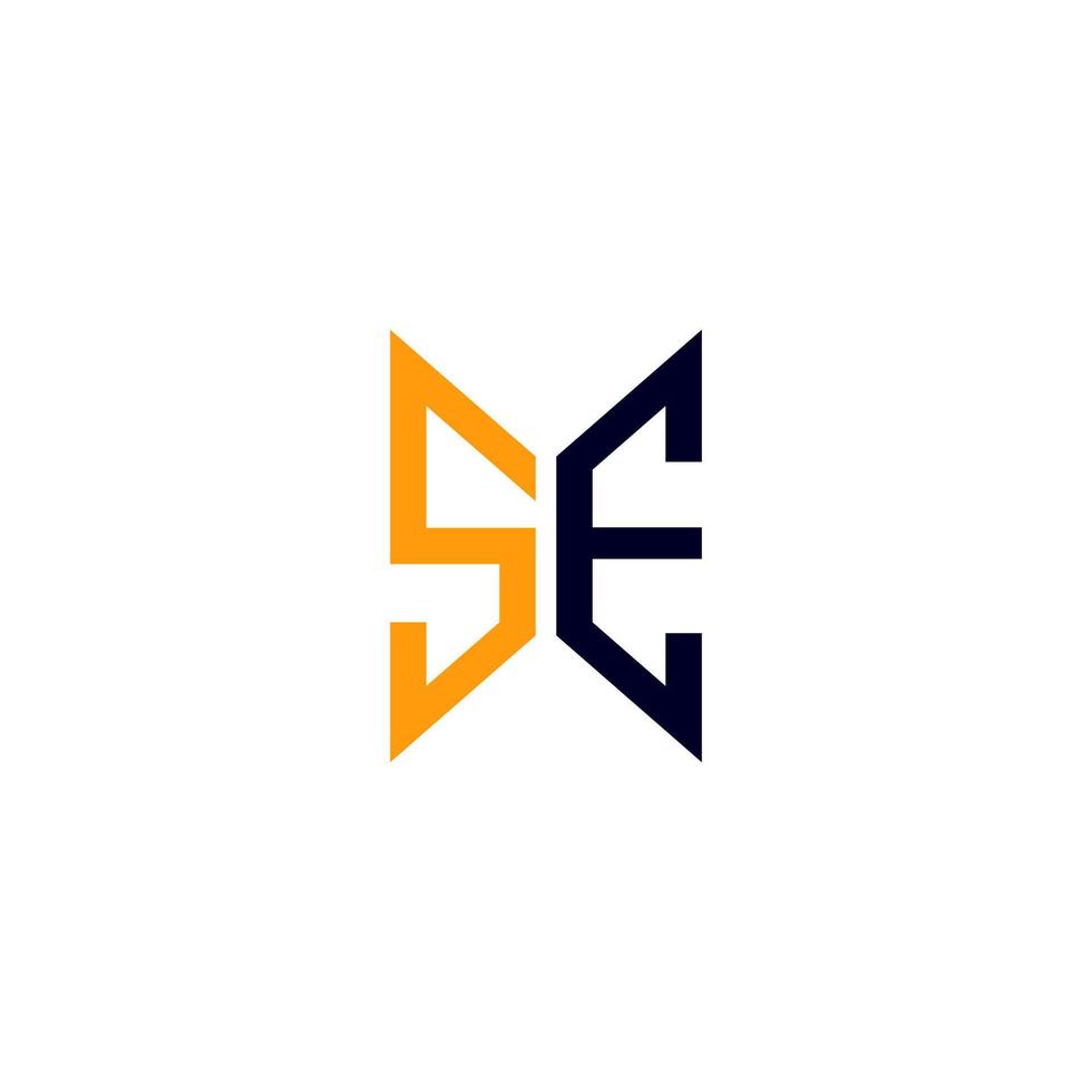 diseño creativo del logotipo de la letra se con gráfico vectorial, logotipo sencillo y moderno. vector