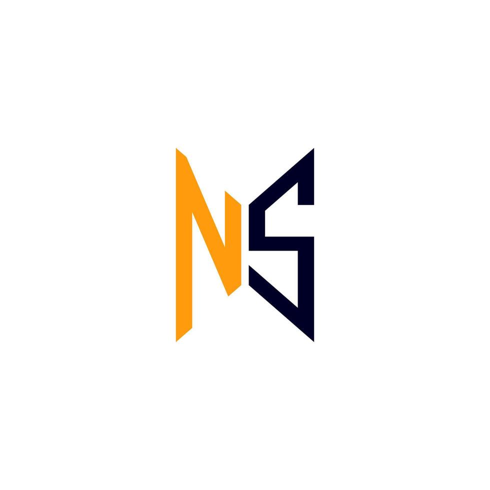 Diseño creativo del logotipo de la letra ns con gráfico vectorial, logotipo simple y moderno de ns. vector