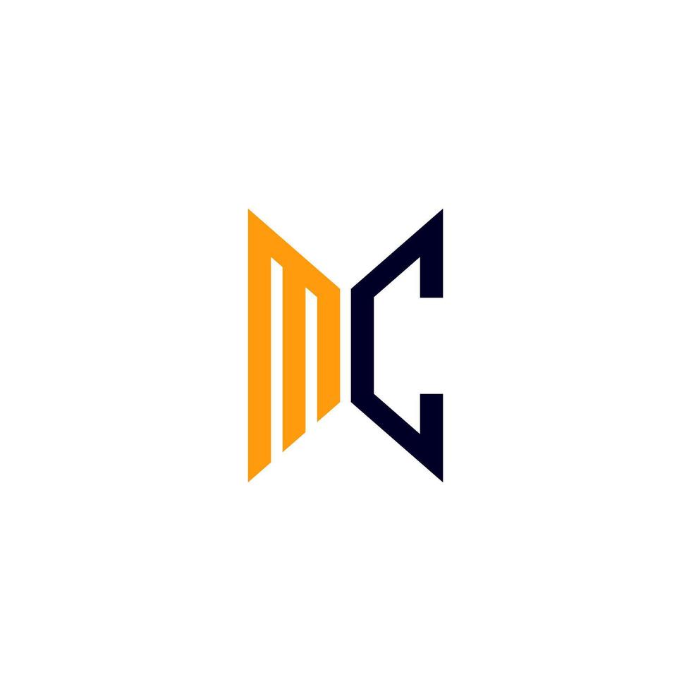 Diseño creativo del logotipo de la letra mc con gráfico vectorial, logotipo simple y moderno de mc. vector