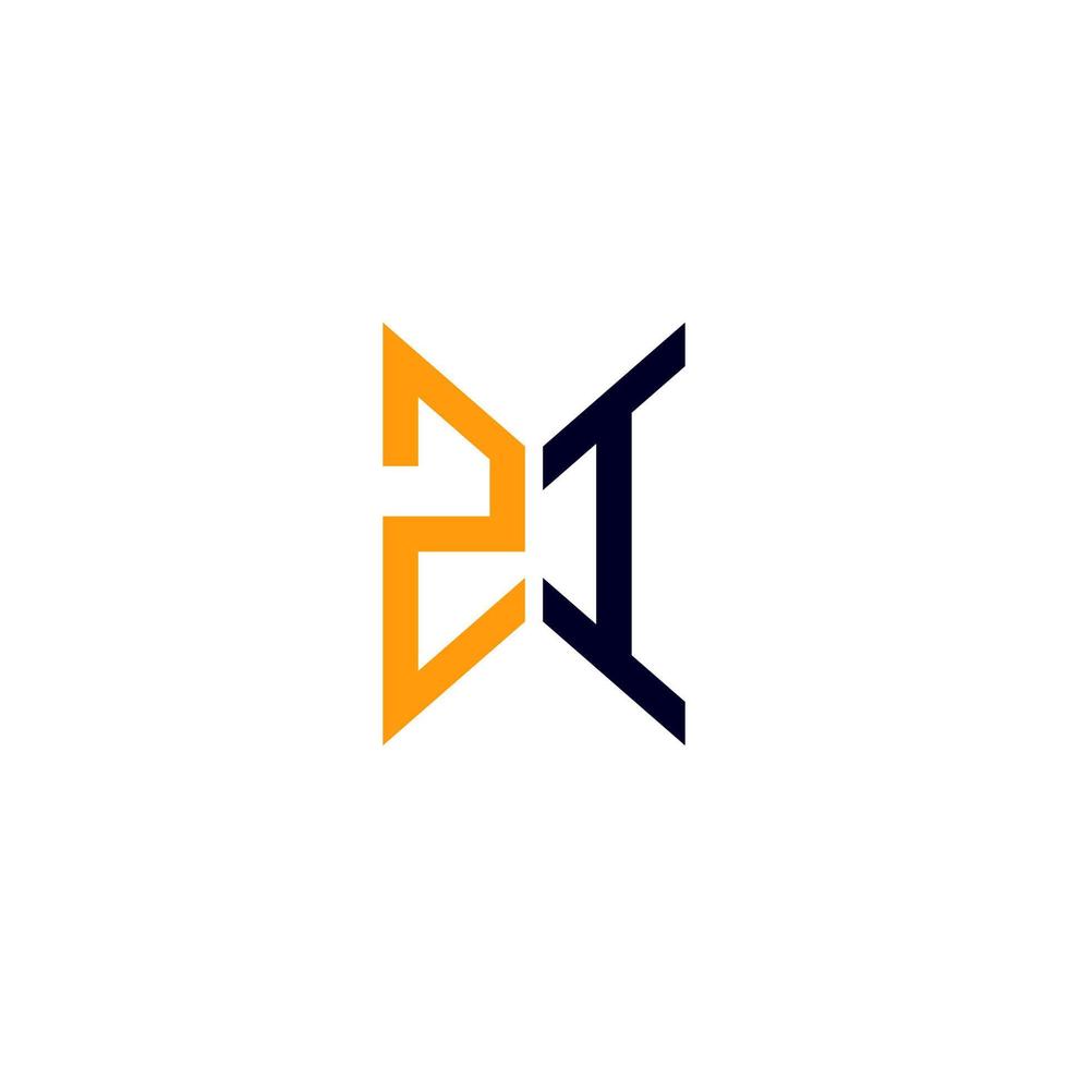 ZI letter logo creative design with vector graphic, ZI simple and modern logo.