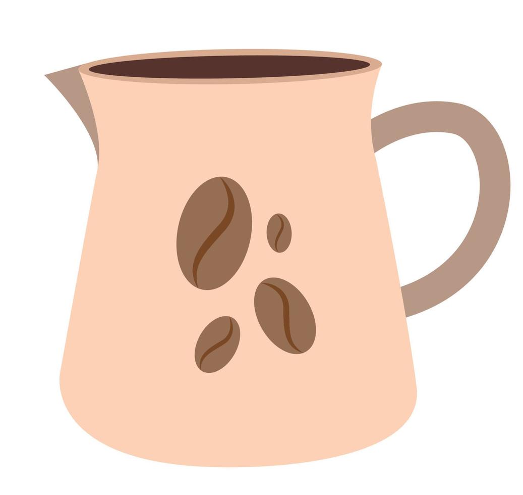coffee kettle with seeds vector