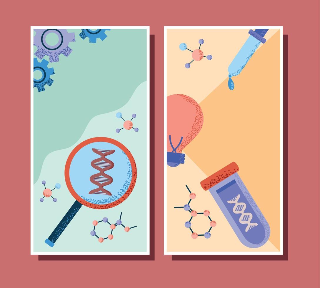 DNA microbiology science vector