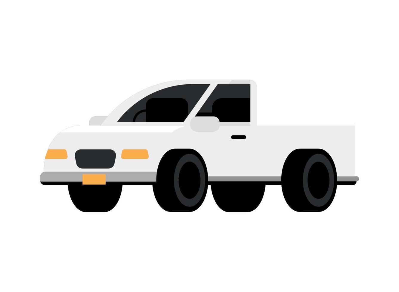 white pickup transport vector