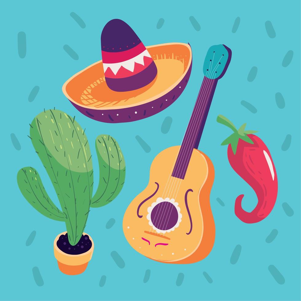 icons mexican hat vector