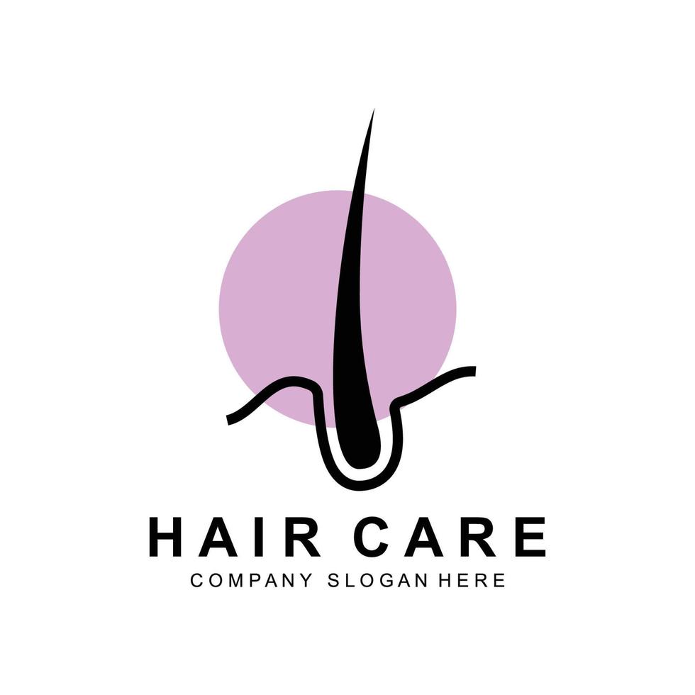 Hair Care Logo, Scalp Layer Design, Health Salon Brand Illustration vector