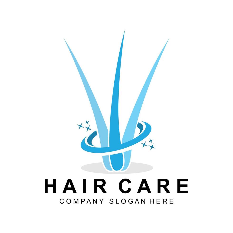 Hair Care Logo, Scalp Layer Design, Health Salon Brand Illustration vector