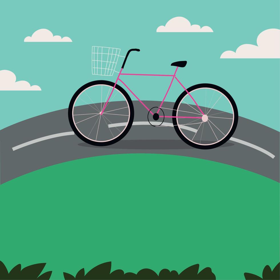world car free day, bicycle transport vector