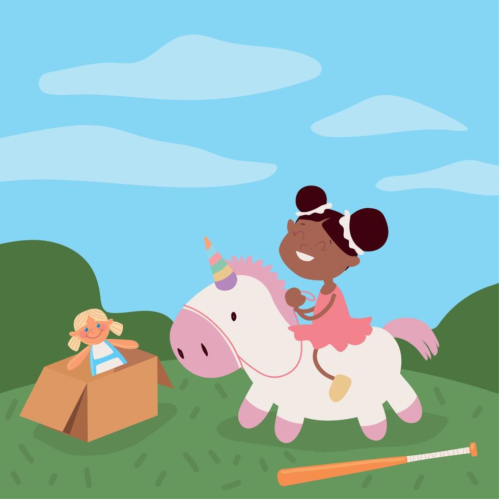 funny girl playing vector