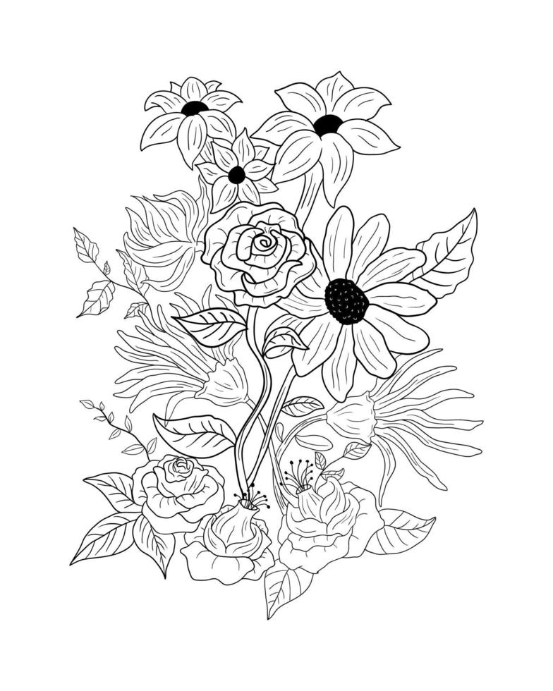 vector de flores dibujadas a mano