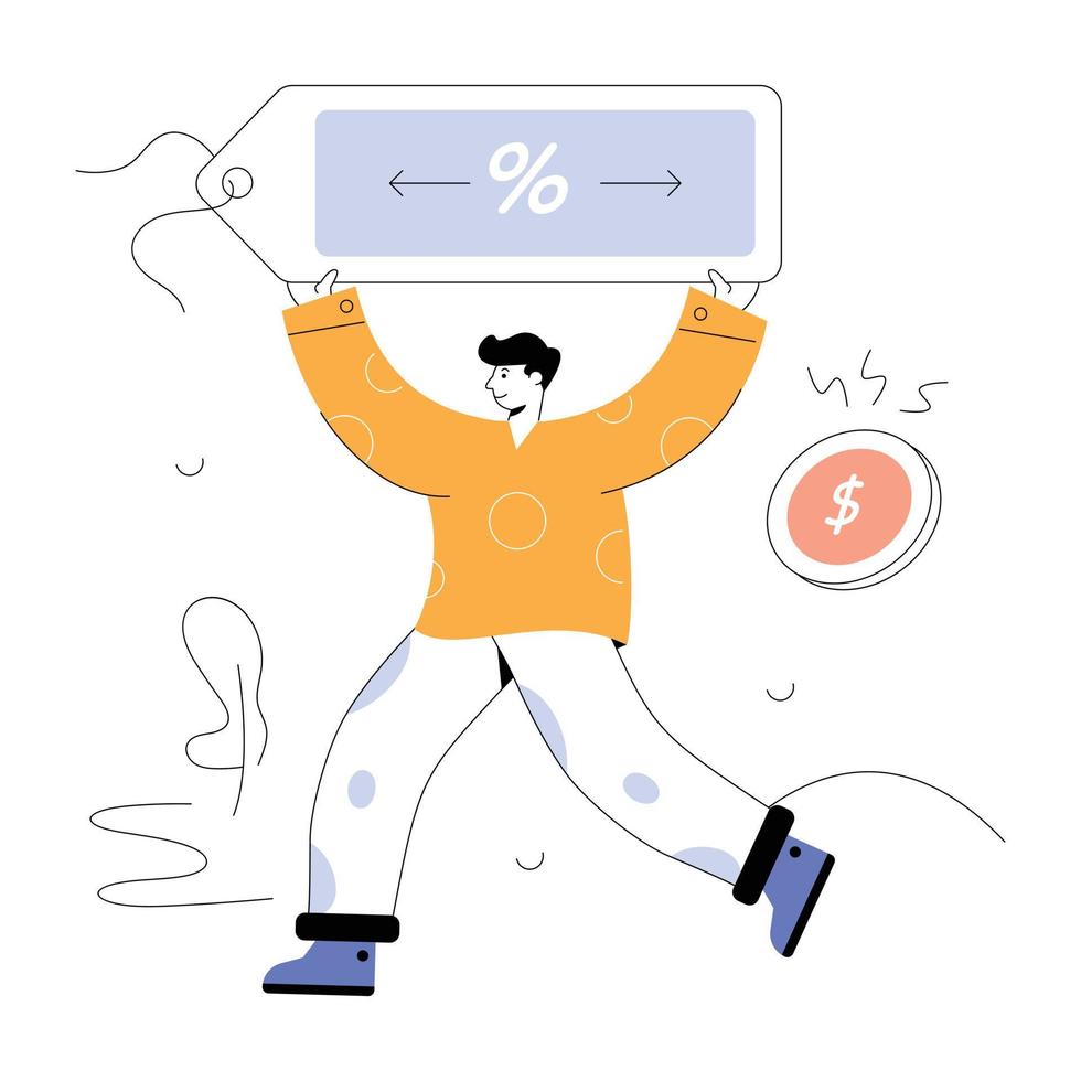 Check this flat illustration of discount vector