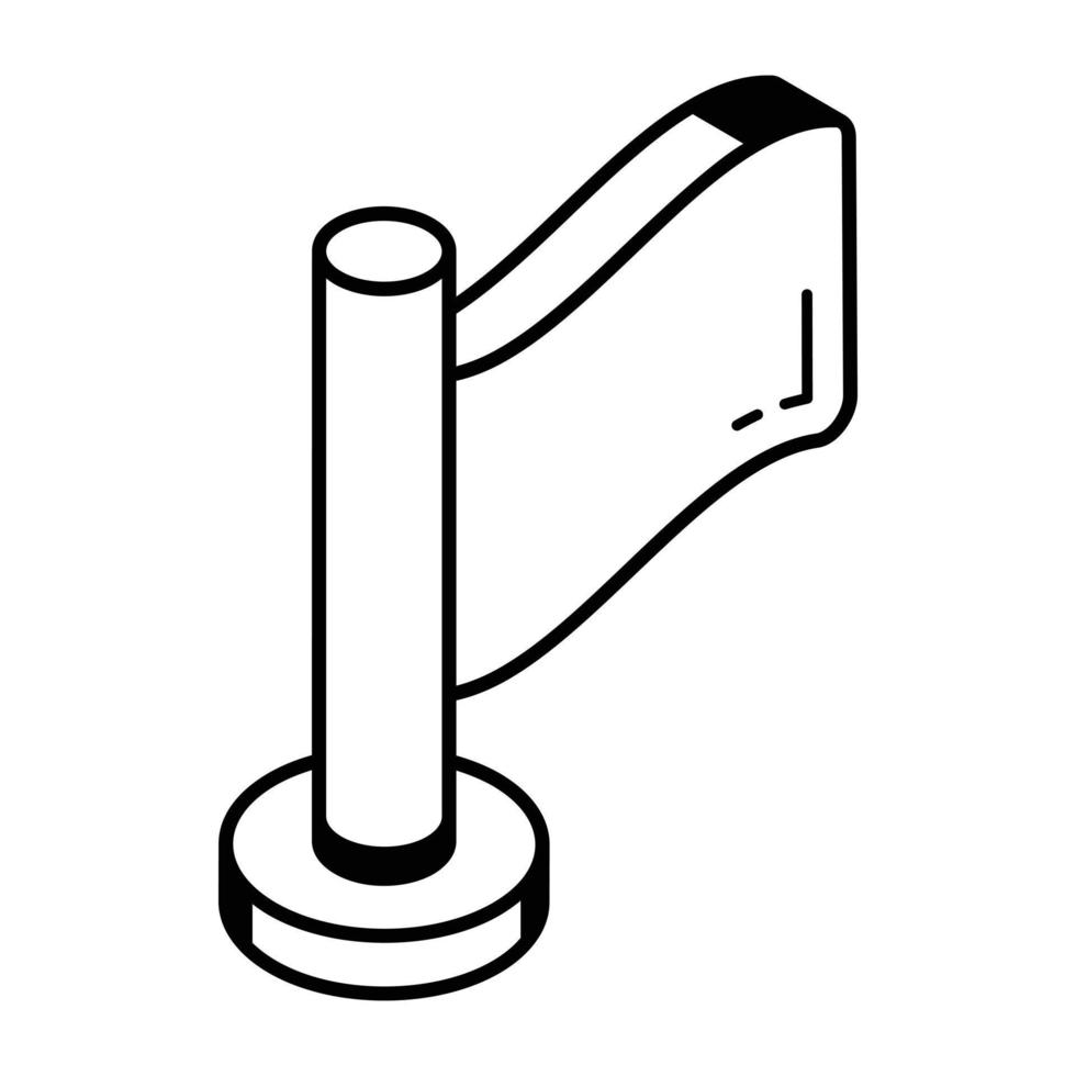 A well-designed line icon of directions vector