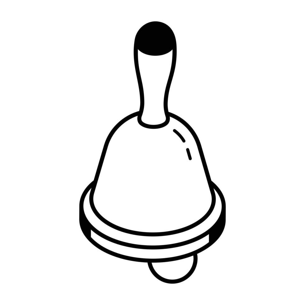 A well-designed icon of bell, notification alert vector