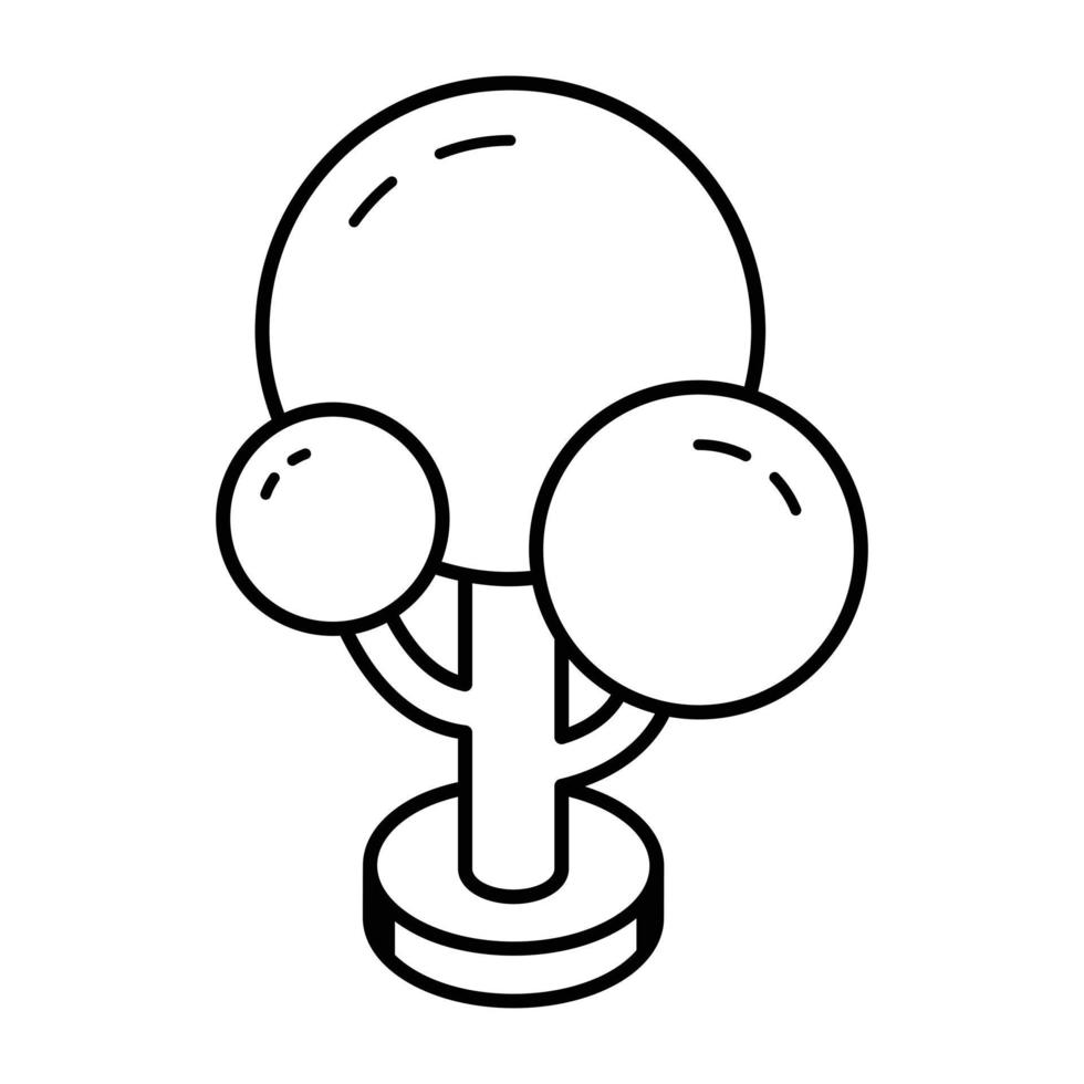 An amazing linear icon of tree vector