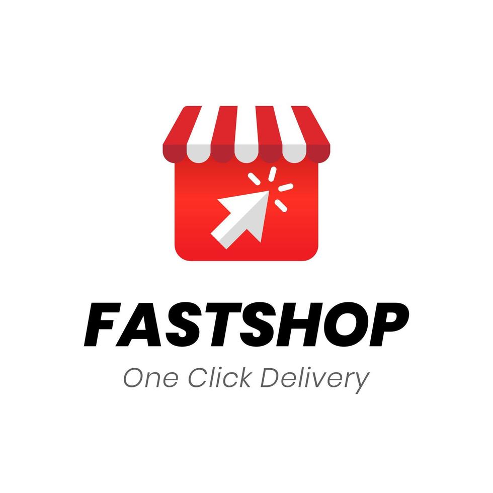 Fast shop logo Click vector