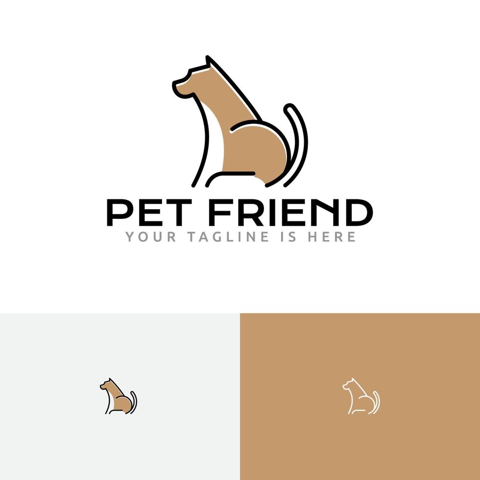 Pet Friend Cute Dog Adorable Puppy Logo vector