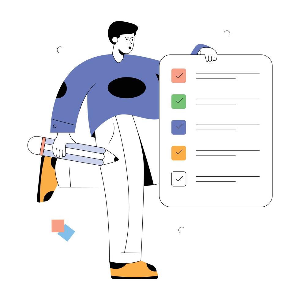 Download flat illustration of survey vector
